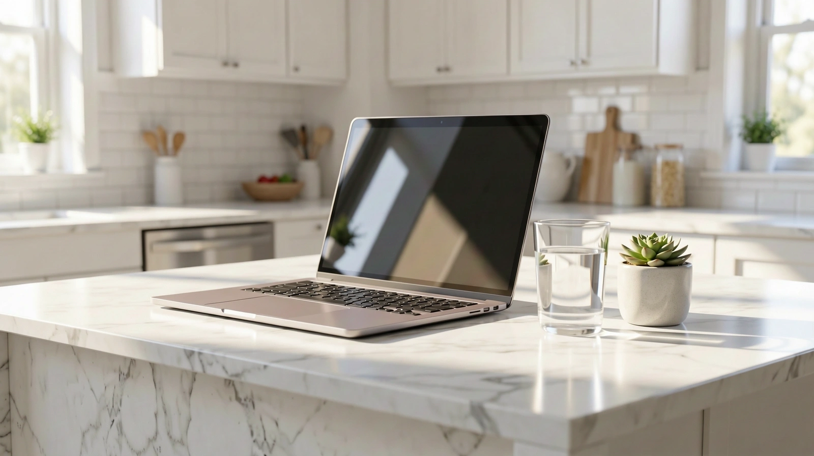 Minimalistische Küchenatmosphäre